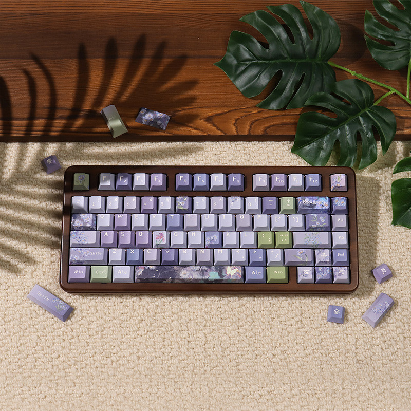 Yongqiu Chính Hãng Hoa Tím keycaps Dày PBT Cherry / URE Profile keycaps ...