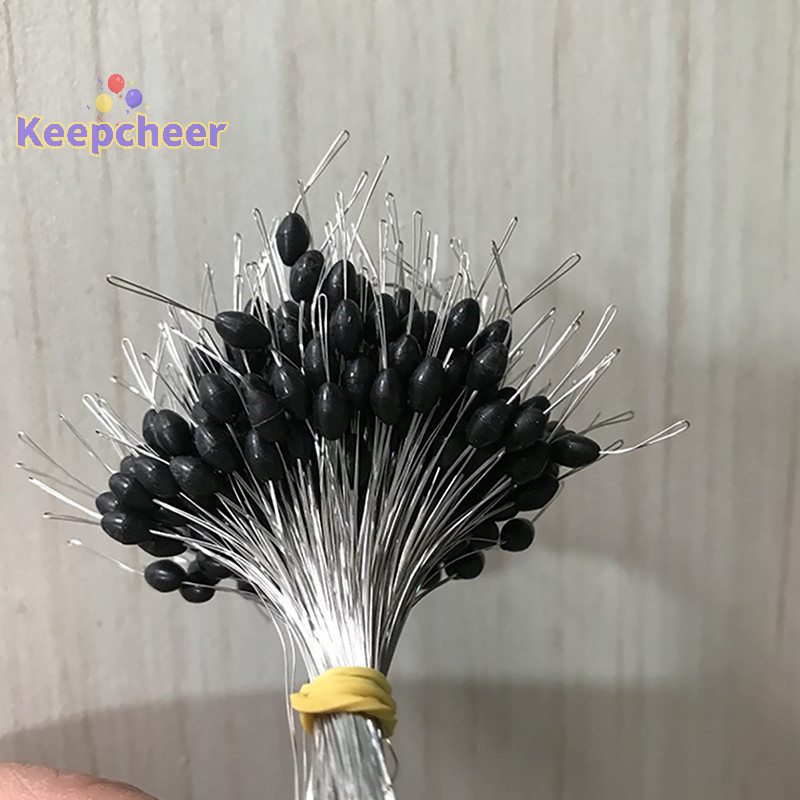 [Keepcheer] 300 Cái / lốc Phao Cao Su Chặn Câu Cá Bobber Chặn Phao Hình Trụ Không Gian B [Mới]