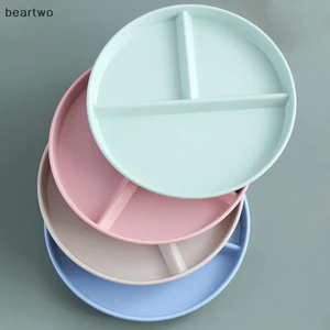 < Beartwo > Đĩa ngăn phương Tây ba lưới dùng để đựng thức ăn Salad trái cây Khay đựng đĩa chia đẹp