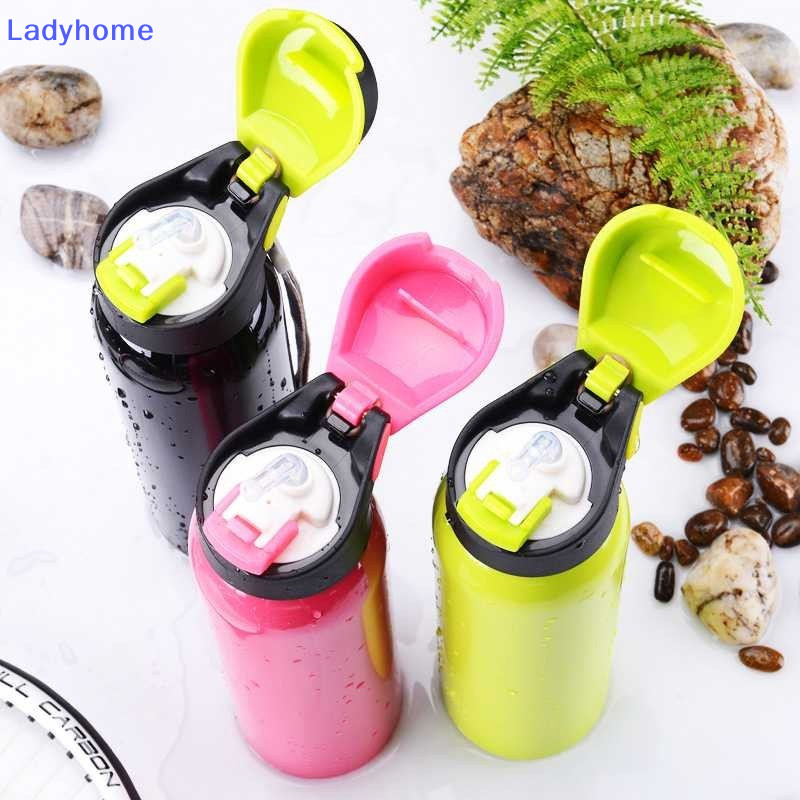 Lady 500ML Bình Nước Hút Chân Không Inox Đi Xe Đạp Bình Nước Hai Tường Đơn Giản Cốc Giữ Nhiệt Cách Nhiệt Bằng Ống Hút VN