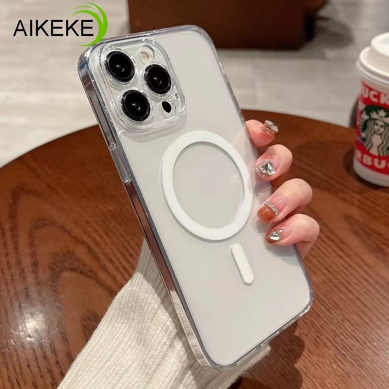 Tương Thích Cho Redmi K70 K60 K50 K40 K30 K20 Pro Plus K70E K60E K30S K60 K50 K30 Ultra Ốp Lưng Điện Thoại Vòng Từ Tính Không Dây Chống Sốc Trong Suốt Mềm