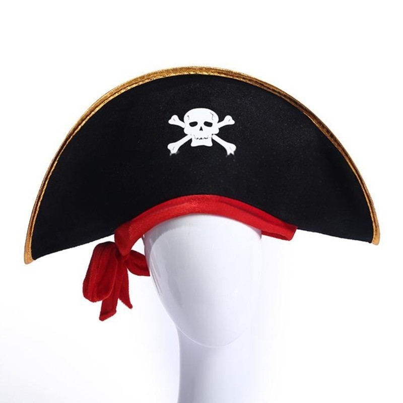 Mặt Trăng Đầu Lâu Tricorne Nón Cosplay Mũ Cướp Biển Biểu Diễn Sân Khấu Nón Đạo Cụ Dự Tiệc