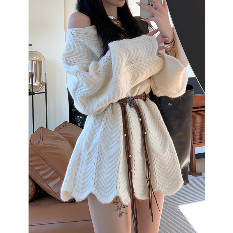 Suxi Áo len dệt kim dài tay ngọt ngào thường ngày mới dành cho nữ 240701