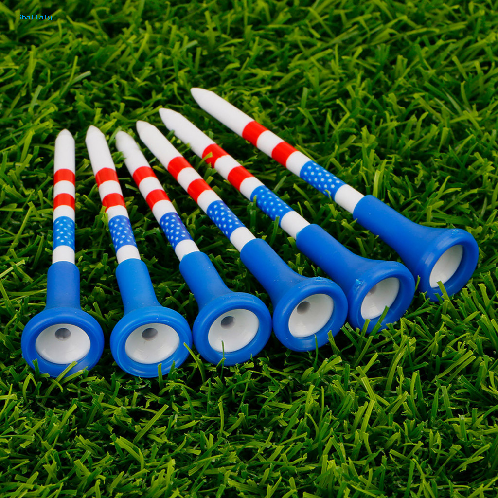 Nâng Bóng Golf Tee Shot Độ Chính Xác Golf Tee Hoa Kỳ Họa Tiết Cờ Nhựa Không Thể Phá Vỡ Tee Golf Giảm Ma Sát Quay Bên Dài Số Lượng Lớn Tee Cho Gói Phụ Kiện Golf