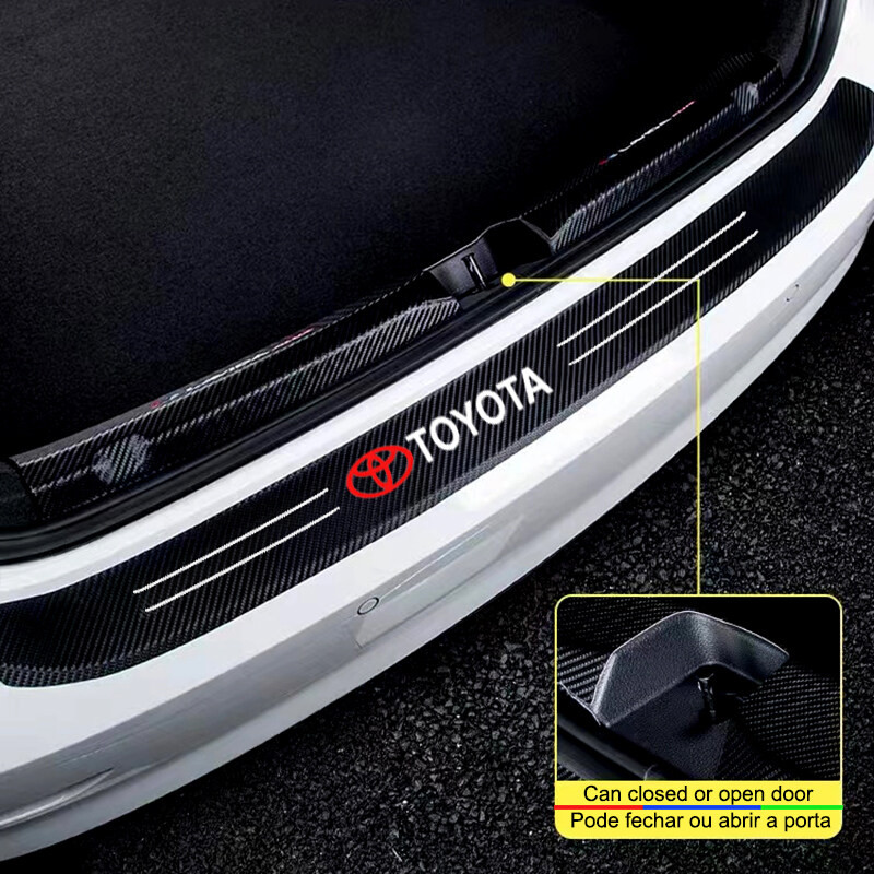 Thích hợp cho Toyota Vios Avanza Innova Hilux Fortuner Camry Yaris nhãn dán cốp xe họa tiết sợi carbon