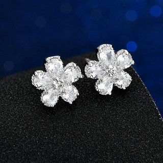 Châu Âu Mỹ ins Bông Tai Hoa Ruby Phong Cách Mới Nữ