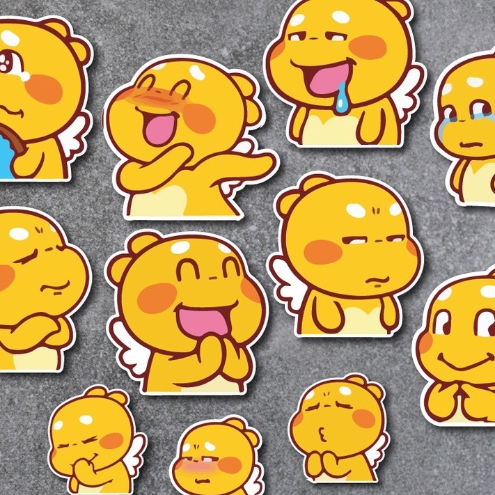 50 Sticker Qoobee chống nước sticker dán laptop, điện thoại, đàn guitar, mũ bảo hiểm, vali