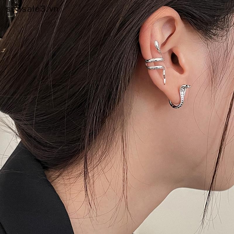 # Sepsale # Thời Trang Punk Gothic Đồng Zircon Bông Tai Rắn Mắt Xanh Cho Nam Nữ Hip Hop Cá Tính Thoáng Mát Hổ Mang Vòng Bông Tai Trang Sức.