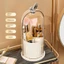 Hộp đựng cọ trang điểm EBINLANDS, PP có nắp đựng cọ mỹ phẩm, 360 di động° Bàn chải trang điểm giá đựng đồ chống bụi dung tích lớn xoay