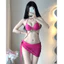 Bộ Bikini 3 mảnh gợi cảm dành cho nữ, Đồ bơi có dây đệm có nắp đậy, Đồ đi biển dây buộc cho kỳ nghỉ & Spa