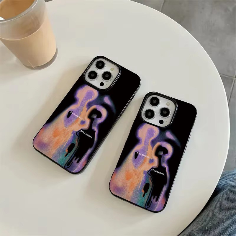 Ốp điện thoại bóng chữ bí ẩn Punk Dark cho iPhone 16 Pro 15 14 13 12 11 Pro Max 16E X XS XR 7 8 Plus Vỏ chống sốc mềm