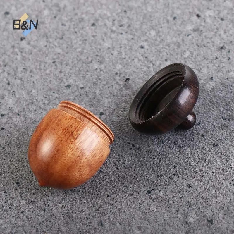 Hộp đựng thuốc B & N 1Pc Hộp đựng chai gỗ nguyên khối Hộp đựng cứu hộ bằng gỗ đàn hương Hộp đựng thuốc Hộp đựng thuốc.