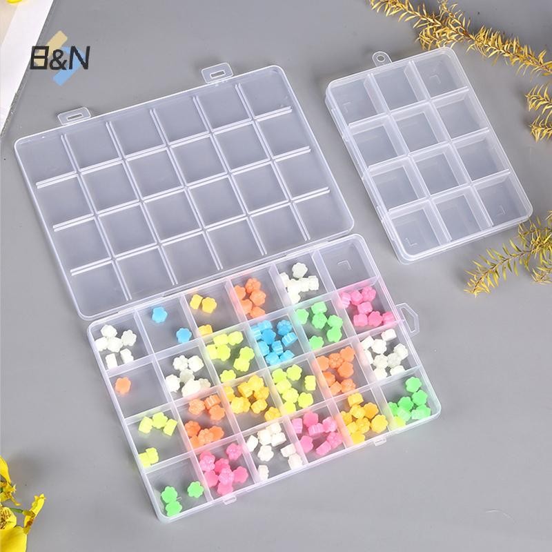 Hộp Bảo Quản Trong Suốt Di Động B & N 40 / 12 / 28 Lưới Nhựa Trong Suốt Sắp Xếp Có Hộp Đựng Trang Sức Bông Tai Vít Móng Tay Phần.