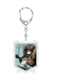 Tấn Công Titan Eren Shingeki no Kyojin Levi Ackerman Anime Acrylic Mặt Dây Chuyền Móc Khóa Bộ Sưu Tập Cosplay Quà Tặng