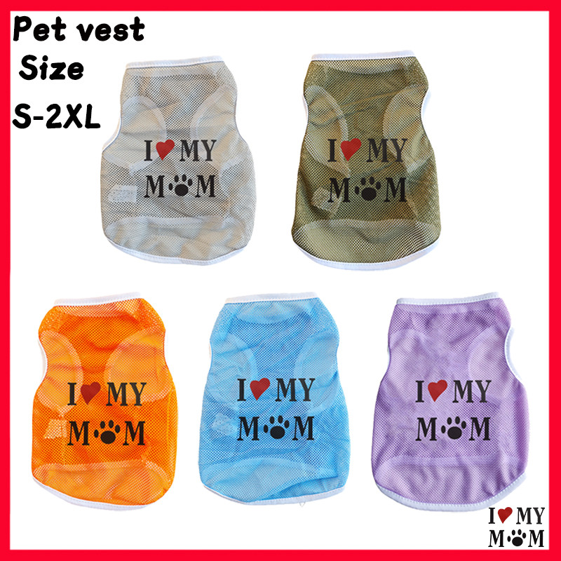 ✨ Hàng MỚI ✨ S-2xl Love Mom In hình chó Top Quần áo chó thời trang và thoải mái