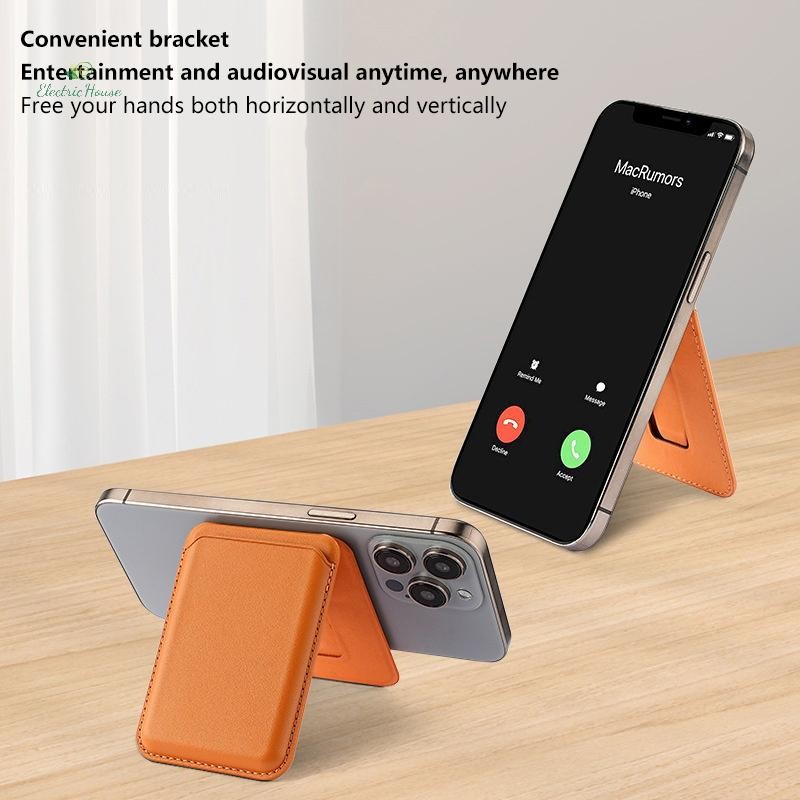 [Nhà Điện] Từ Tính Cho Ví Da Đựng Thẻ Cho 16 15 14 13 Pro Max Ẩn Giá Đỡ Điện Thoại Ngân Hàng ID Thẻ Túi Bao mới