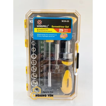 Bộ Tô Vít 29 chi tiết WINDMILL W29-03 Bộ Tô vít thay đầu nam châm bộ đầu tô vít và đầu lục giác