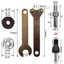 Bộ máy mài góc chuyển đổi máy khoan điện JUIC 1 Bộ, 6mm / 10mm để cắt đĩa đánh bóng tay cầm bánh xe Bộ chuyển đổi, kim loại dụng cụ có cờ lê Thanh kết nối