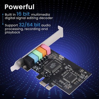 💖Card âm thanh PCIe 5.1, Card vòm PCI Express Âm thanh nổi 3D