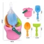 DELMER 1 Bộ Đồ Chơi Xô Đi Biển, Xẻng Di Động Đi Biển Cát Chơi Đồ Chơi, Cát Xô Hố Dụng Cụ Nhẹ ABS Xô Đi Biển Chơi Đồ Chơi Bãi Biển Cát Trò Chơi