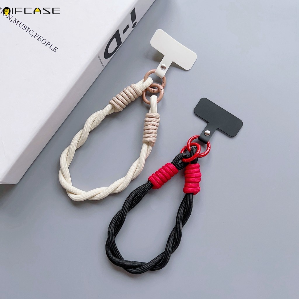 Dây điện thoại nylon nhiều màu, giá đỡ thẻ ID, dây đeo đa năng cho điện thoại di động