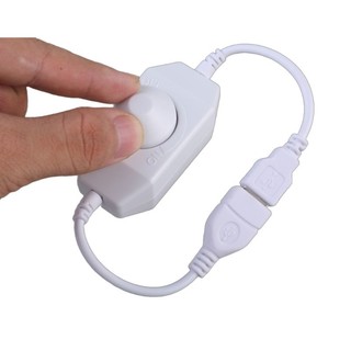 Charmantcc1 USB Công tắc có thể điều chỉnh Đầu nối bộ điều khiển cho dải đèn LED Quạt USB nhẹ