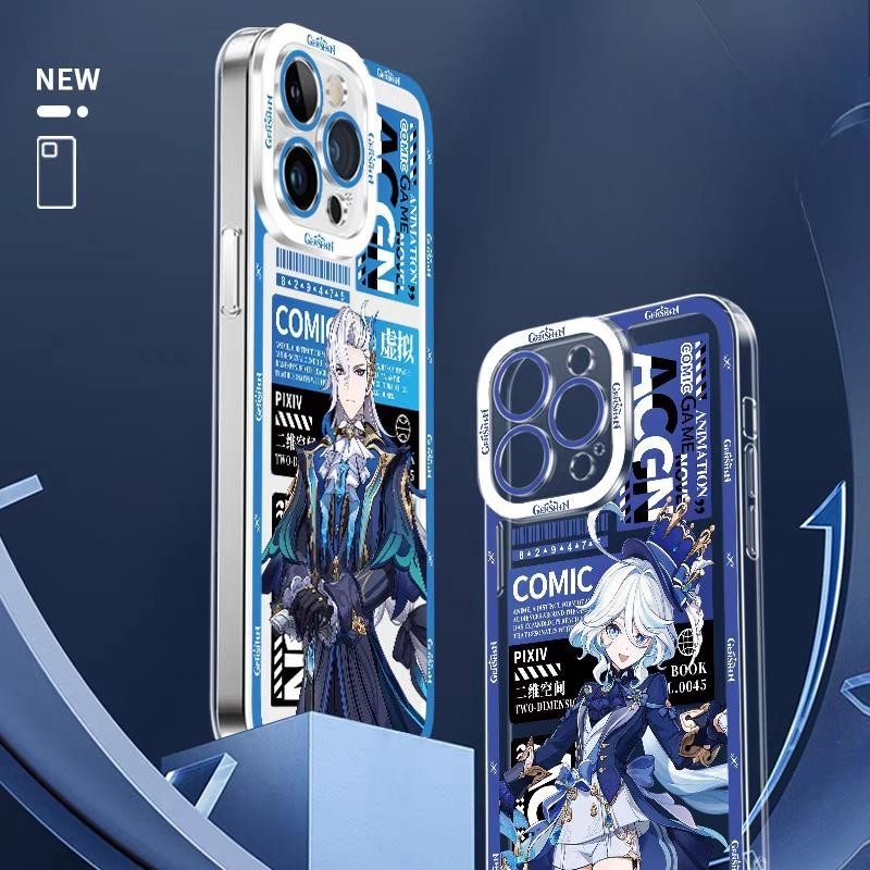 Ốp Lưng Điện Thoại Redmi Note 13 12 11 10 8 Pro Max Plus 12S 11S 10S 9S Bao Genshin Tác Động Trò Chơi Trong Suốt