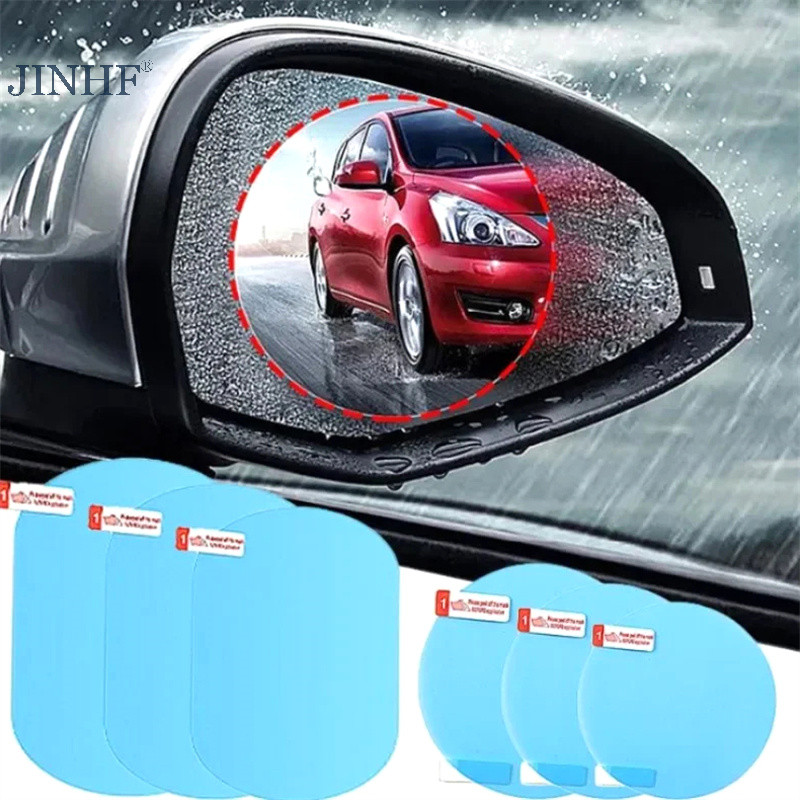 Jinhf Bộ 2 Miếng Phim Dán Gương Chiếu Hậu Ô Tô Chống Sương Mù, Chống Thấm Nước, Chống Mưa, Bảo Vệ Cửa Sổ Xe
