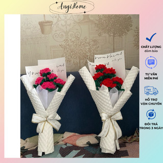 Thành phẩm hoa kẽm nhung loại 1 bó sẵn 3-5 bông kèm túi làm quà tặng ý nghĩa ANGIHOME