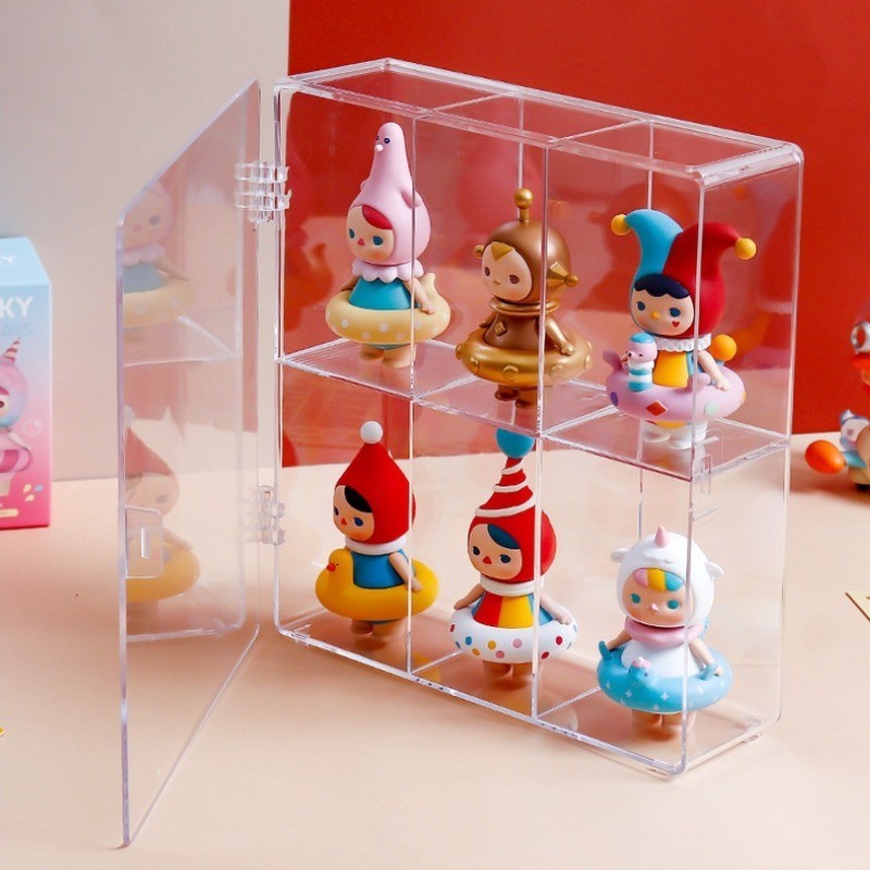 Hộp Mù Lưu Trữ Giá Trưng Bày Treo Tường Popmart Che Bụi Ký Túc Xá Hộp Trưng Bày Molly Acrylic