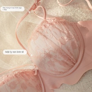 2024 New 3/4 Cup Breast Enhancement Underwear, Soft, Lace Embroidery, Fashionable, Suitable for Girlfriends