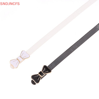 Mới Nơ Khóa Nữ Bằng Sáng Chế Da Đầm Trang Trí Kim Cương Giả Nhỏ Mỏng Thắt Lưng Nữ Thiết Kế Đang Bán