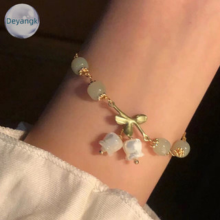 Deyangk Mặt Trăng Lãng Mạn Hoa Mặt Dây Chuyền Vòng Tay Nữ Bé Gái Thời Trang Sáng Bóng Đuôi Cá Trái Tim Zircon Dây Xích Vòng Tay Trang Sức Dự Tiệc Quà Tặng VN