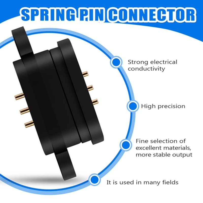 5 Cặp Đầu Nối Pin Pogo Từ Tính Tải Lò Xo 3 Vị Trí Nam Châm Sân 2.3MM Qua Lỗ Đầu Dò Nam Nữ (R F C V)