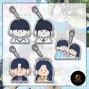 Móc khóa LOVELY RUNNER ver chibi Cõng anh mà chạy in hình phim hàn quốc mica acrylic