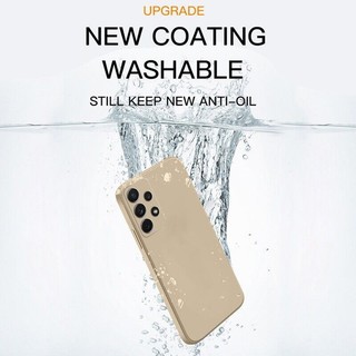 Ốp Silicon Lỏng Vuông Cho Samsung Galaxy S24 S23 S22 Ultra S21 S20 FE Plus Bảo Vệ Camera Vỏ Kẹo Mềm