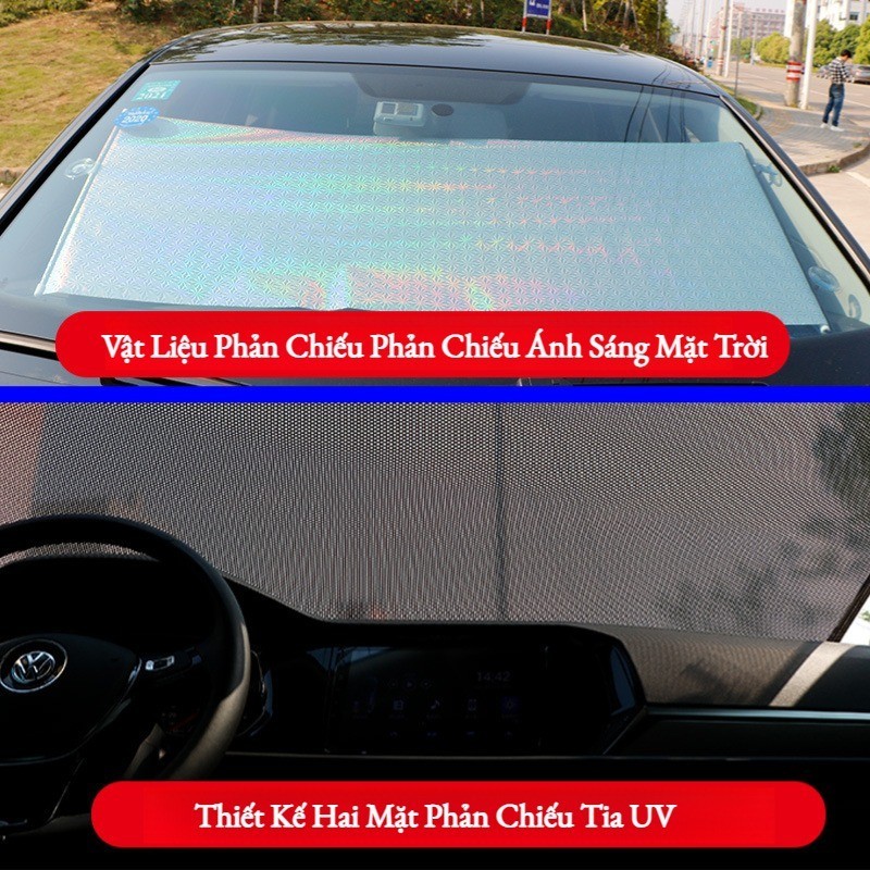 Rèm Che Nắng Ô Tô Tự Động, Rèm Cách Nhiệt Ô Tô, Rèm Che Nắng Phía Trước Ô Tô Tự Động Thu Vào