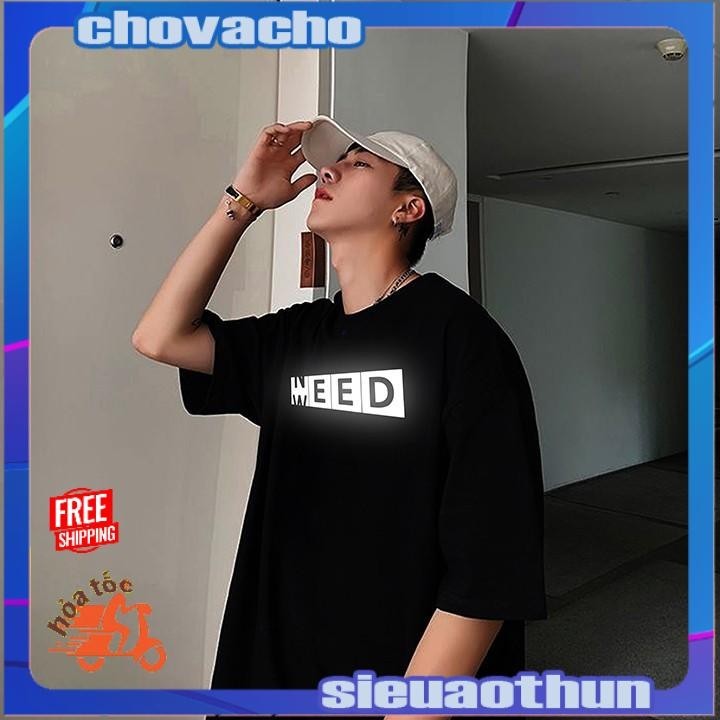 Áo thun Stee Cổ tròn Phản quang NEED ICVCVNI Unisex