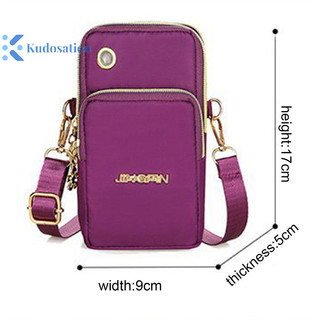 Kudosation Nylon Chống Nước Nữ Đeo Ngang Điện Thoại Túi Đeo Vai Túi Nhỏ Ốp Lưng Ví Thắt Lưng