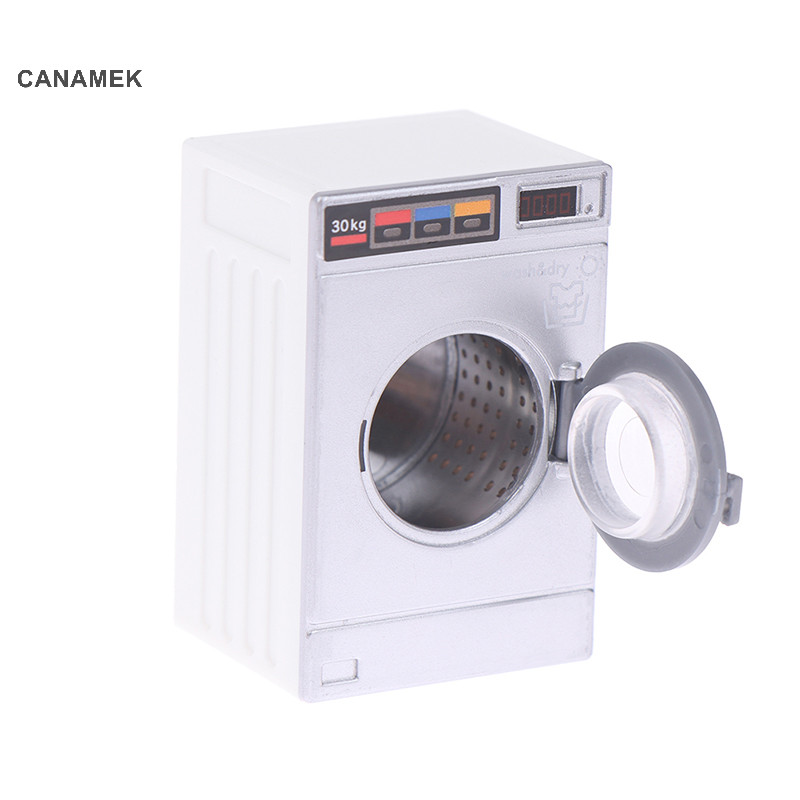Canamek 1: 12 Nhà Búp Bê Thu Nhỏ Máy Giặt Thiết Bị Gia Dụng Giặt Mô Hình Trang Trí Đồ Chơi CSF