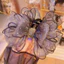 Luimo Lưới Đen Nơ Kim Cương Giả Vuốt Tóc Vintage Thanh Lịch Kẹp Tóc Cho Nữ Thời Trang Phụ Kiện Tóc SBS