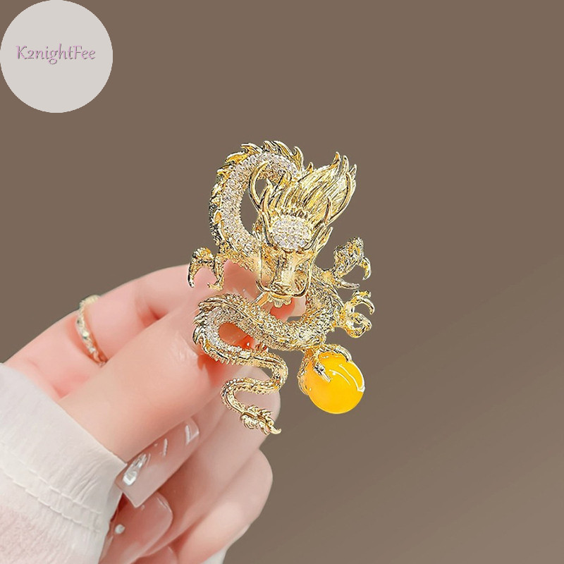 K2nightfee Thời Trang Rồng Trung Quốc Thổ Cẩm Pin Cho Nữ Quần Áo Áo Khoác Trang Sức Dự Tiệc Phụ Kiện Cung Hoàng Đạo Ký Bay Rồng Trang Sức VN