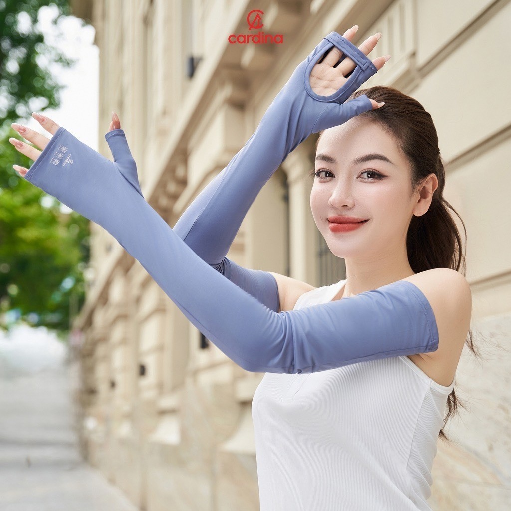 Găng tay chống nắng CARDINA vải Icetext chống UV co giãn 4 chiều màu sắc nhẹ nhàng lôi cuốn thiết kế đơn giản 4NGT01