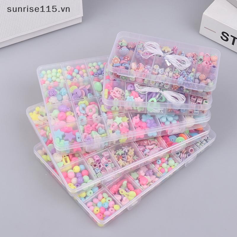 Srvn 1 Bộ Sáng Tạo Rời Miếng Đệm Hạt Làm Vòng Tay Vòng Cổ 10 / 24 Lưới Cô Gái Bộ Trang Sức Đồ Chơi DIY Handmade Đính Hạt Đồ Chơi Trẻ Em Quà Tặng.