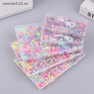 Srvn 1 Bộ Sáng Tạo Rời Miếng Đệm Hạt Làm Vòng Tay Vòng Cổ 10 / 24 Lưới Cô Gái Bộ Trang Sức Đồ Chơi DIY Handmade Đính Hạt Đồ Chơi Trẻ Em Quà Tặng.