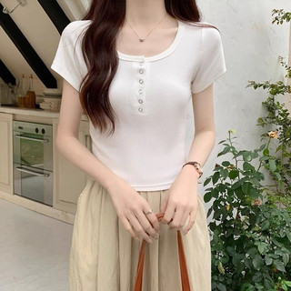 Áo Thun Tay Ngắn Cổ Tròn Form Ôm Body Dáng babytee Lỡ Bấm