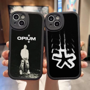 Ốp Điện Thoại TP-1 O-Opium Rap Playboi Carti Da Đen Cho IPhone 13 12 17.35 11 14 Pro Max Mini Xr 8 Plus SE2020 Soft S