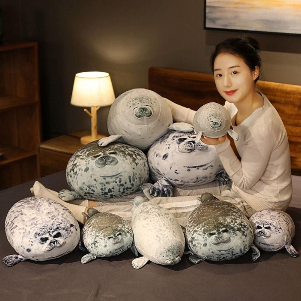 ESSENCEH Seal Đồ chơi sang trọng, Gối con dấu Blob lớn dễ thương, Hợp thời trang Mềm mại Mũm mĩm PP Cotton Thú nhồi bông Đồ chơi sang trọng dành cho người lớn