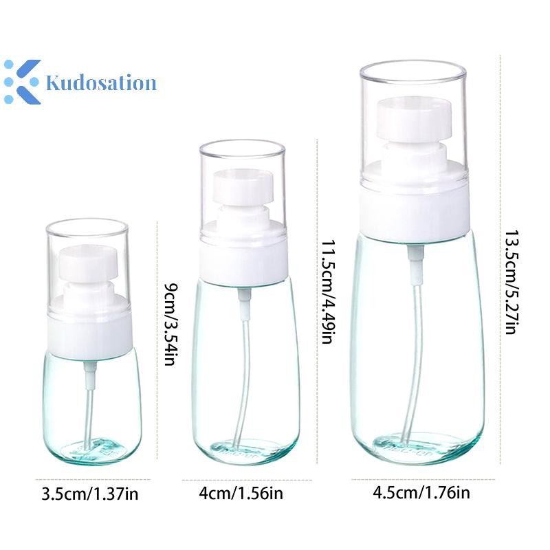 Kudosation 30ml / 60ml / 100ml Fine Mist Chai Nhựa Bottl Lotion Bơm Nước Hoa Du Lịch Chai Nước Đổ Lại