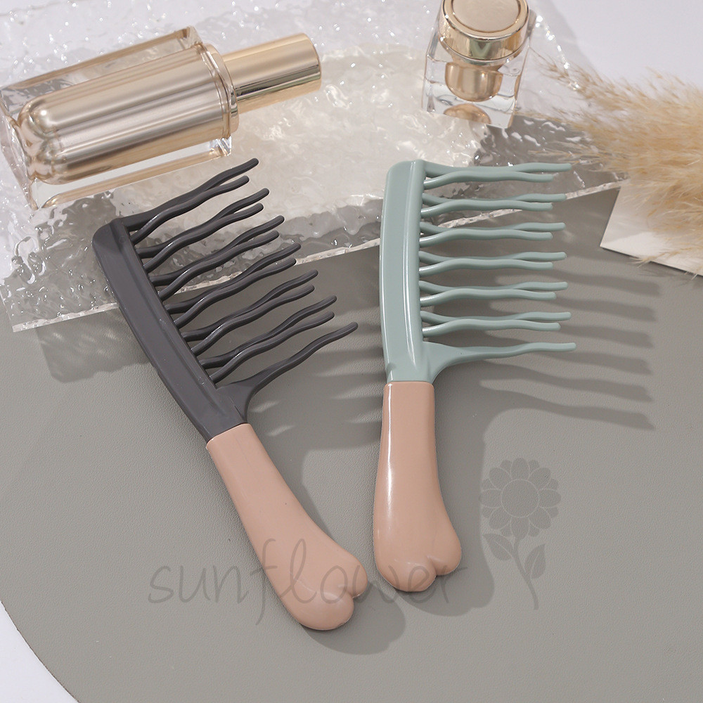 Lược Cong Lớn Da Đầu Massage Lược Nam Oily Lược Xoăn Tạo Kiểu Tóc Lược Thịt Heo Sườn Lược